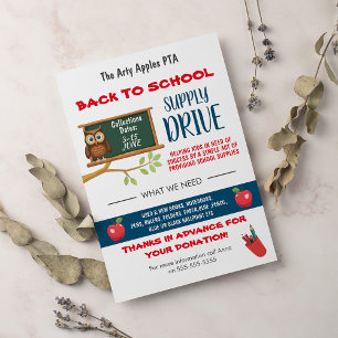 Invitation Retour à l'école Approvisionnement Drive collecte 