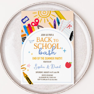 Invitation Retour à l'école Bash Party