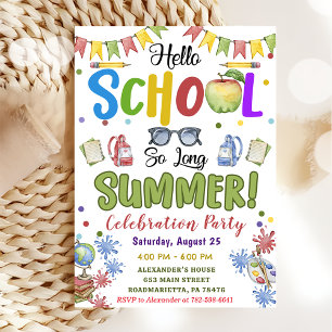 Invitation Retour À L'École Bonjour École Si Longtemps Été