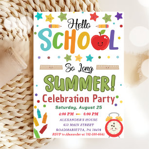 Invitation Retour À L'École Bonjour École Si Longue Fête D'Ét