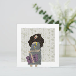 Invitation Retour à l'école Mode fashionista Illustration