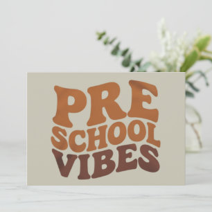 Invitation Retour à l'école Premier jour de pré-maternelle Gr