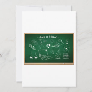 Invitation Retour à l'école Science Chalkboard Éducation
