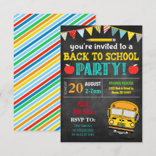 Invitation Retour À L'Invitation De La Fête À L'École