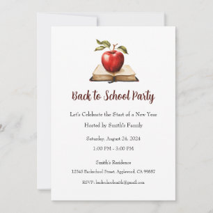 Invitation Retour à l'invitation de la fête scolaire, fin de