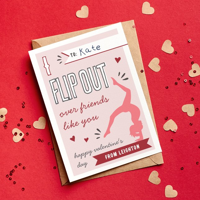 Invitation Retourner Gymnastique Classroom Valentine's Day Ca (Créateur téléchargé)