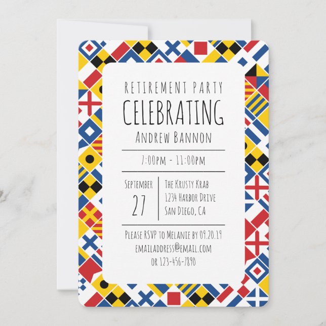 Invitation Retrait de l'indicateur de signal nautique (Devant)