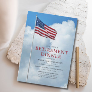 Invitation Retraite de drapeau militaire patriotique