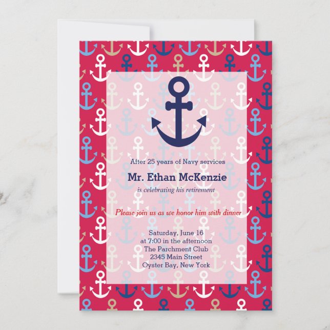 Invitation Retraite de la Marine (Devant)