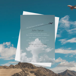 Invitation Retraite de pilote unique ou fête d'anniversaire