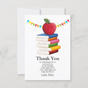 Invitation retraite d'enseignant, Apple, professeur merci