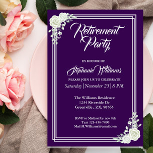 Invitation Retraite des femmes Élégante Parti Floral Violet