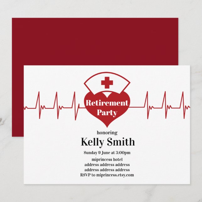 Invitation Retraite des soins infirmiers (Devant / Derrière)