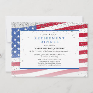Invitation Retraite du drapeau militaire patriotique américai