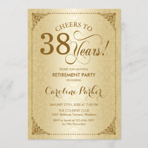 Invitation Retraite - Gold Damask