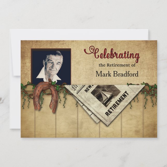 Invitation Retraite Invitation, Photo, Chaussures (Devant)