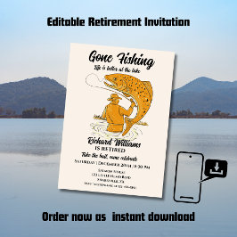 Invitation Retraite La vie de pêche est meilleure Retraite