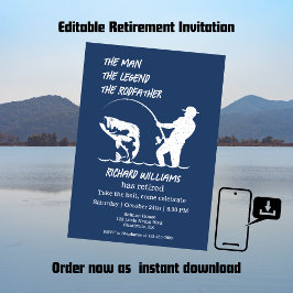 Invitation Retraite Pêcher le grand poisson de père de famill