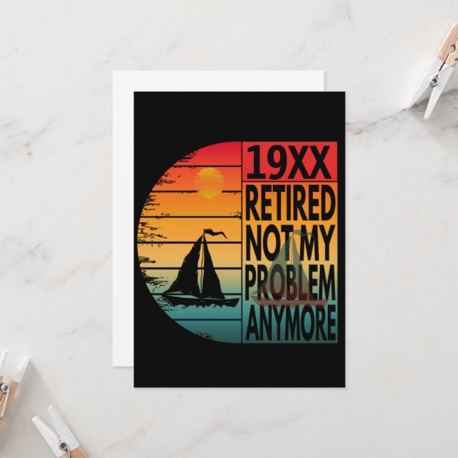 Invitation Retraité Plus Mon Problème (Devant/Arrière en situation)