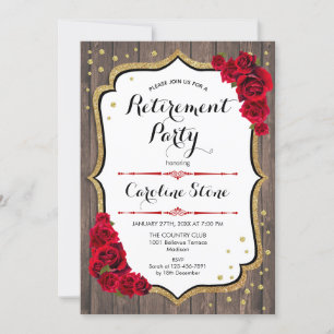Invitation Retraite - Red Roses Wood