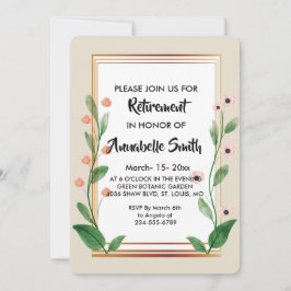 Invitation Retraite     sophistiquée classique et élégante