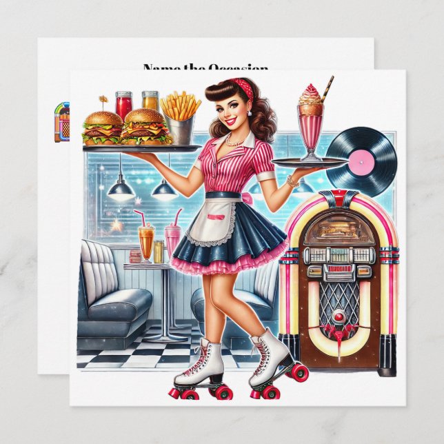 Invitation Rétro (Devant / Derrière)