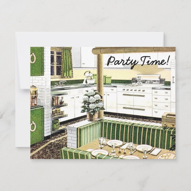 Invitation Retro 1940s Dinner Party (Devant)