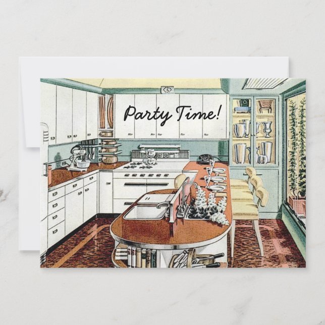 Invitation Retro 1940s Dinner Party (Devant)