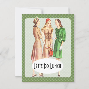 Invitation Retro 1940s Luncheon V1