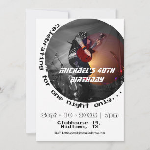 Invitation Retro 1990 photo Vintage 40e anniversaire