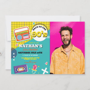 Invitation Retro 90s Anniversaire des années 90