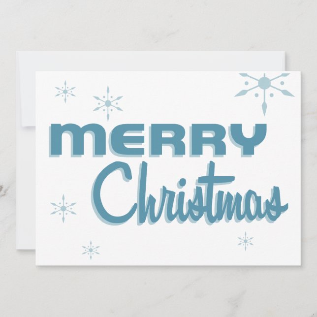 Invitation rétro à la fête de Noël du milieu du si (Devant)