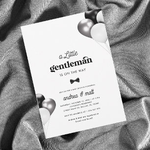 Invitation Retro A Little Gentleman est sur le Baby shower Wa
