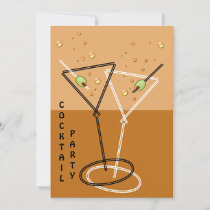Invitation rétro à une soirée cocktail