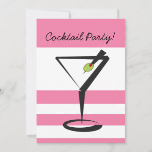 Invitation rétro à une soirée cocktail