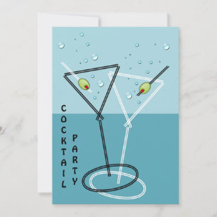Invitation rétro à une soirée cocktail