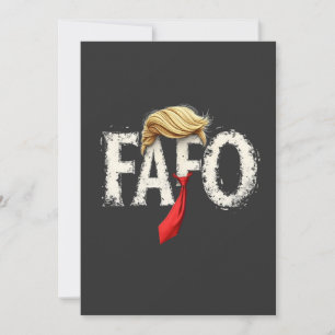 Invitation Rétro Américain Donald Trump FAFO Drapeau USA Patr