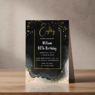 Invitation Retro Amusant Adulte Humor Happy Chic 80e annivers
