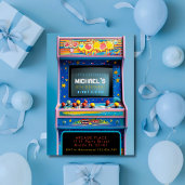 Invitation Retro Arcade Jeu Anniversaire