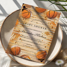 Retro Basketball Baby Shower