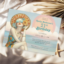 Retro Beach Glam 21e fête d'anniversaire
