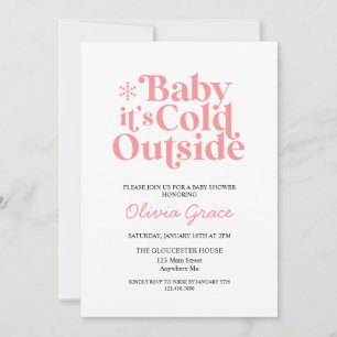 Invitation Rétro Bébé Il fait froid dehors Baby Shower
