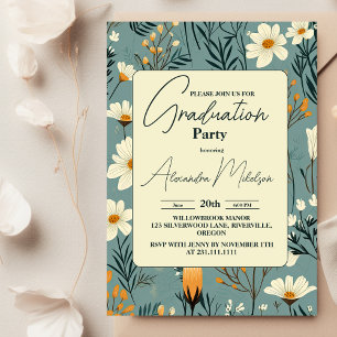 Invitation Retro Boho Graduation Party