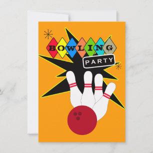 Invitation Retro Bowling