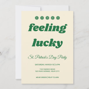 Invitation Rétro Chanceux St Patrick