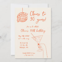 Retro Cocktail Anniversaire de fête