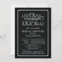 Retro Cocktail Party Bride douche