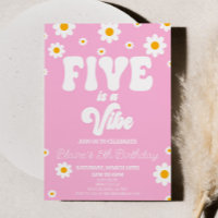 Retro Daisy Five Est Une Vibe 5ème fête d'annivers