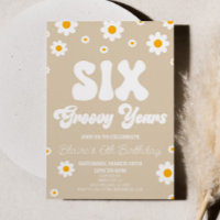 Retro Daisy Six années Super 6e fête d'anniversair