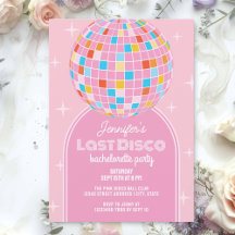 Retro Dernière Disco Cute Pink Arch Bachelorette P